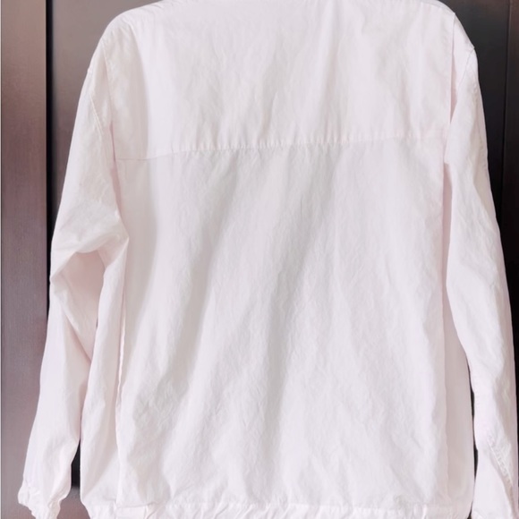 Vince 100% cotton quarter zip long sleeve pull-over, soft pink - Picture 2 of 3